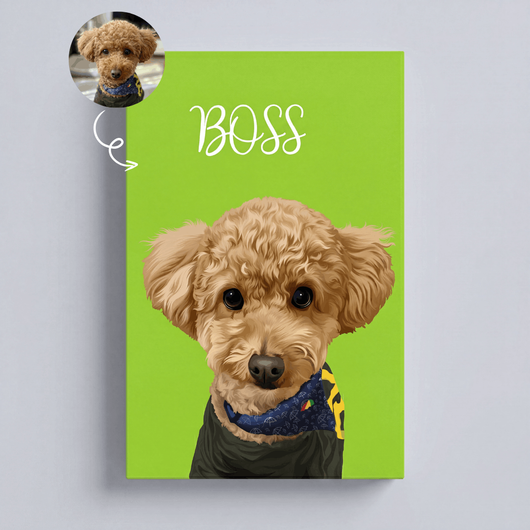 Petcanva©オーダーメイド ペット似顔絵【5点セット】
