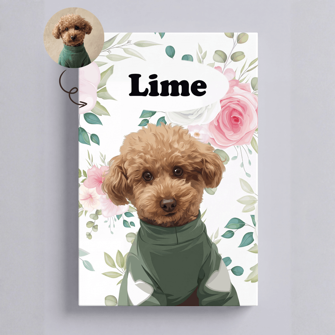 Petcanva©オーダーメイド ペット似顔絵【5点セット】