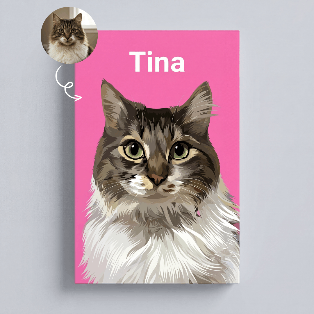 Petcanva©オーダーメイド ペット似顔絵【5点セット】