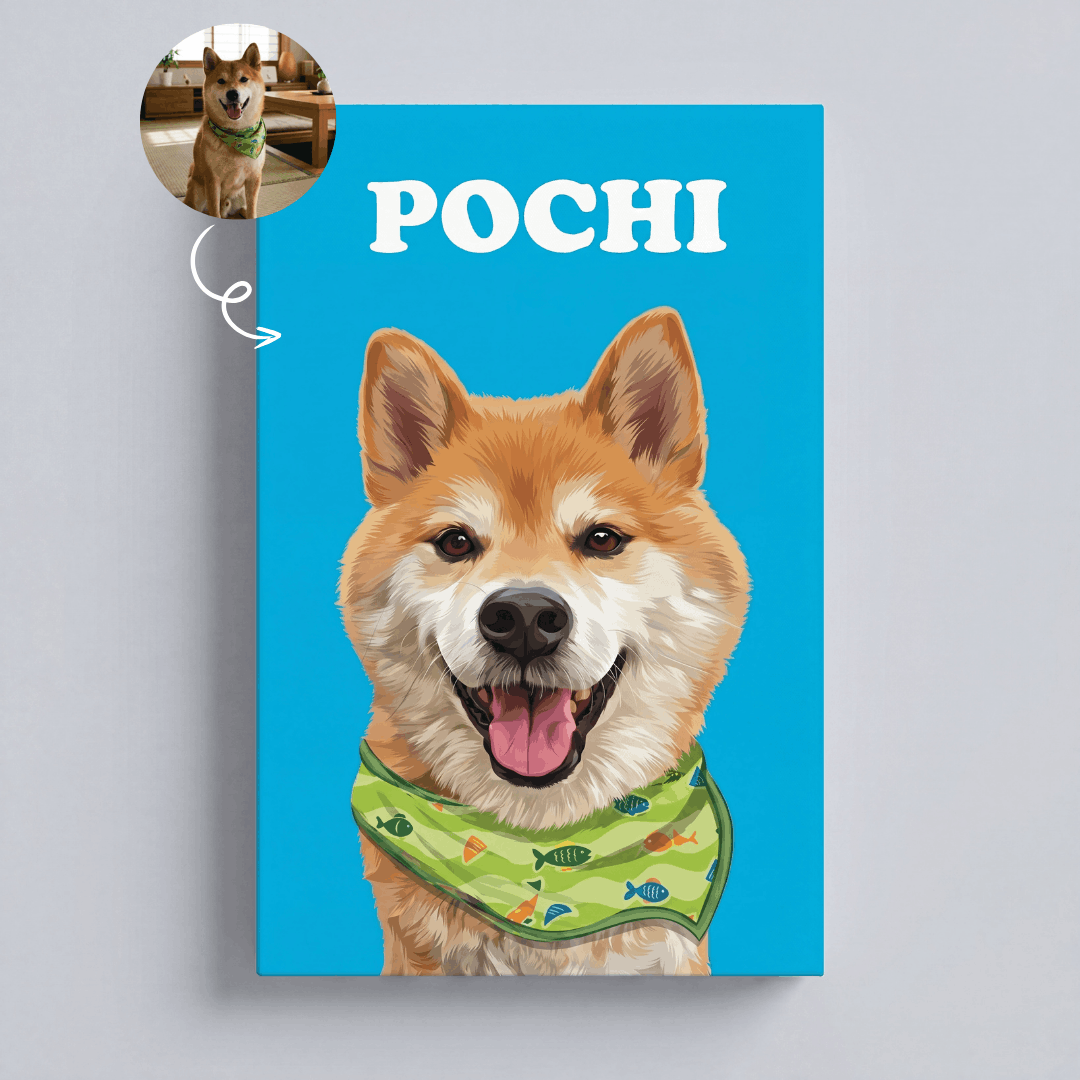 Petcanva©オーダーメイド ペット似顔絵【5点セット】