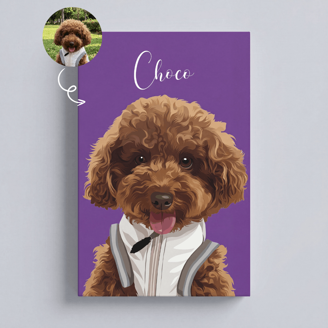 Petcanva©オーダーメイド ペット似顔絵【5点セット】