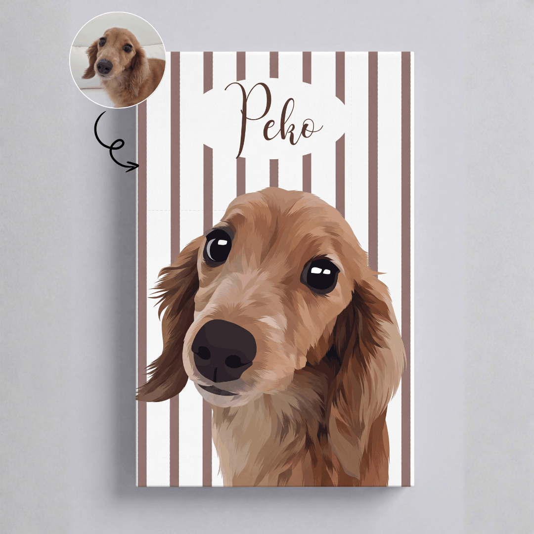 Petcanva©オーダーメイド ペット似顔絵【5点セット】