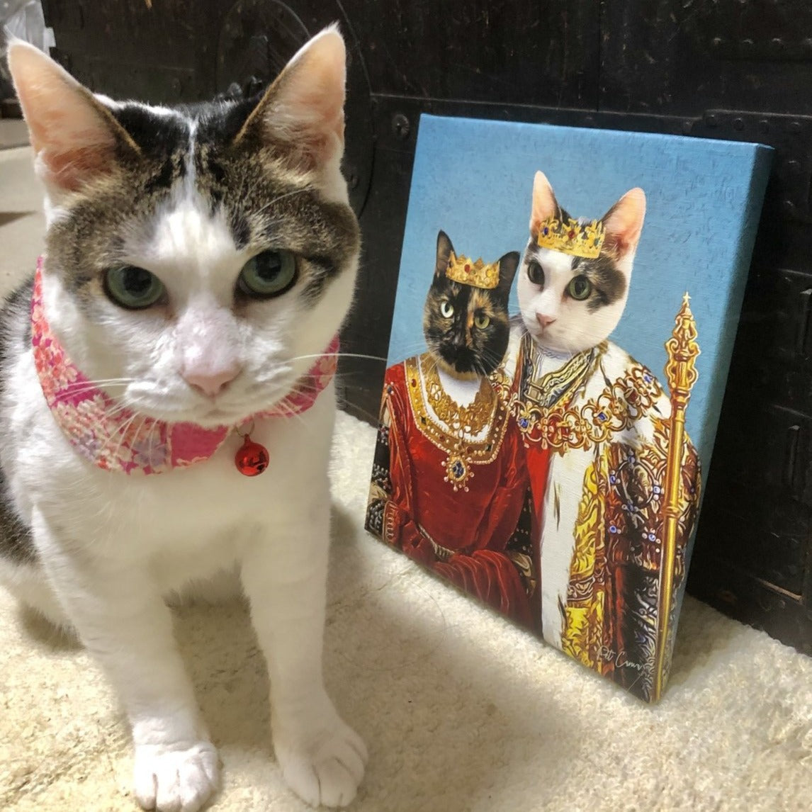 肖像画　2匹以上 オーダーメイド ペット似顔絵
