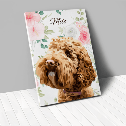 ポップペイント 柄 オーダーメイド ペット似顔絵 - PET CANVA