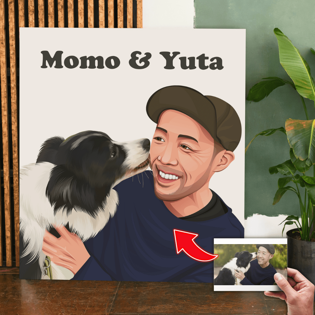 仲良しポップペイントオーダーメイド ペット似顔絵 - PET CANVA