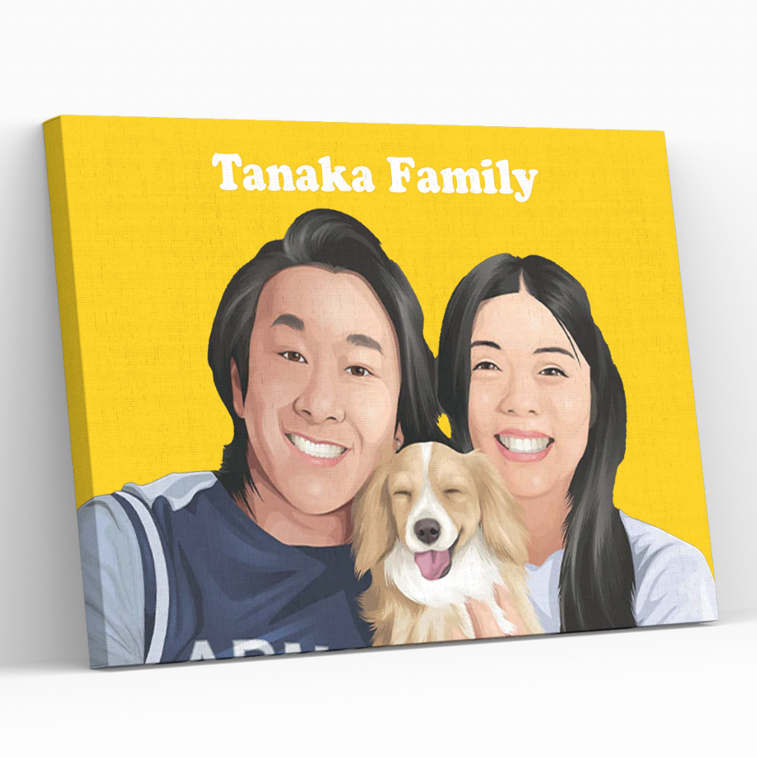 仲良しポップペイントオーダーメイド ペット似顔絵 - PET CANVA