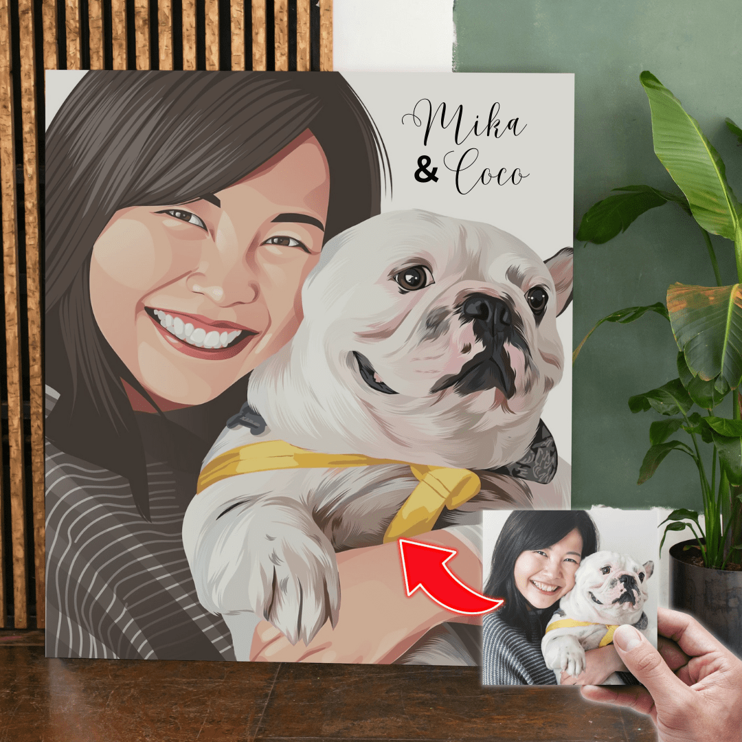 仲良しポップペイントオーダーメイド ペット似顔絵 - PET CANVA