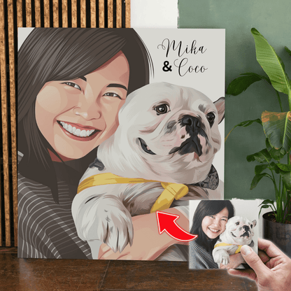 仲良しポップペイントオーダーメイド ペット似顔絵 - PET CANVA